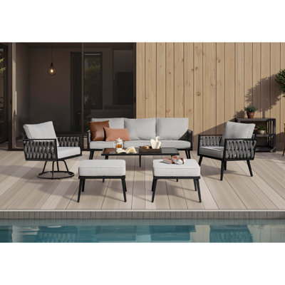 Eaker 6 Piece Seating Group with Cushions