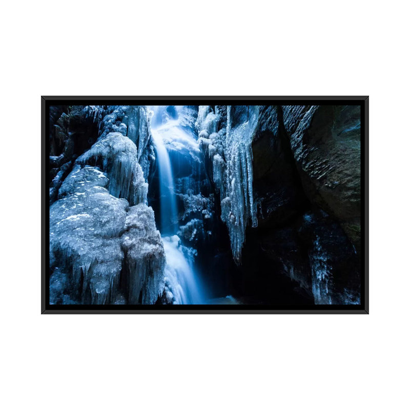 Reproduction d'art graphique sur toile tendue, H 18 po x l 26 po x P 1,5 po, Toile avec cadre flottant noir, Pas de tapis