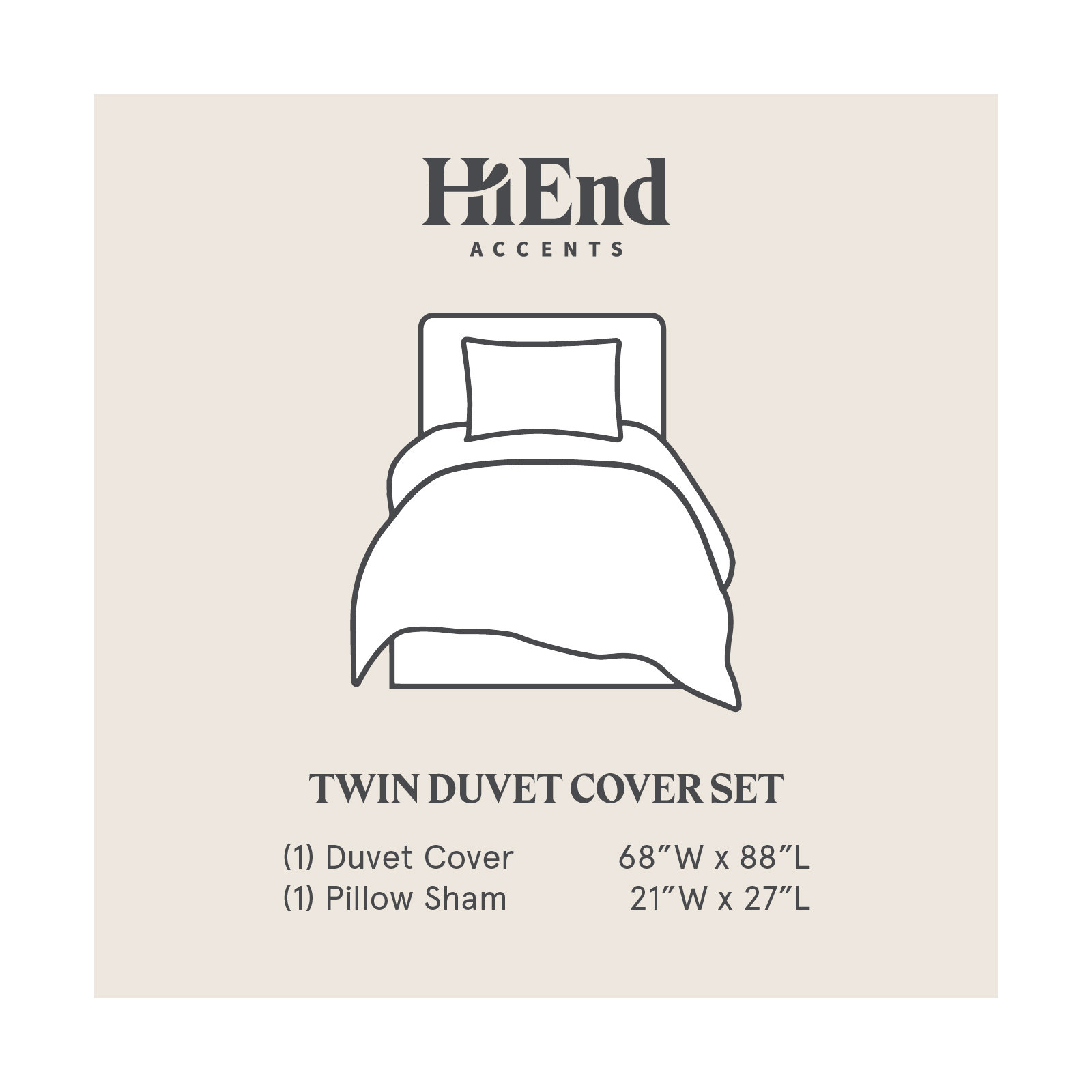 Tweed Solid Color Classic Modern Rustic Woven Duvet Cover Set, Twin Duvet Cover + 1 Standard Sham, Black