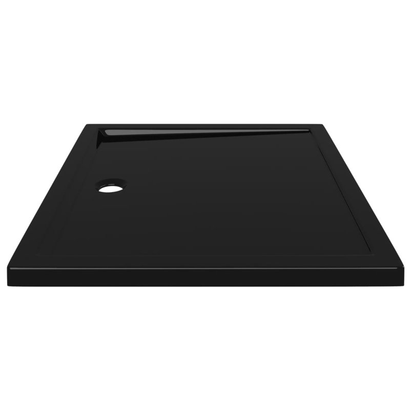 Jamieson Plastic Shower Tray, Centre, 4cm H x 90cm W x 80cm D, Black