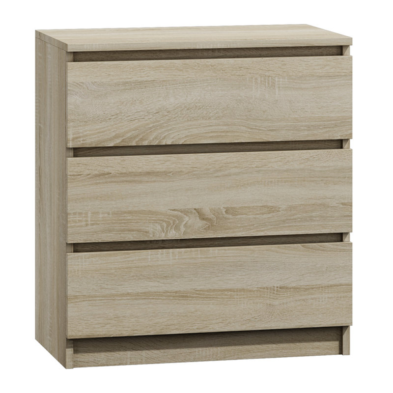 Traynor 70 cm W Chest of 3 Drawers, Sonoma