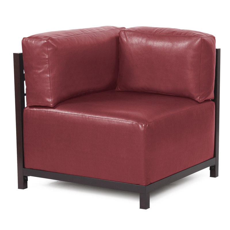 Fauteuil de chambre Woodsen, Similicuir pacane, Titane