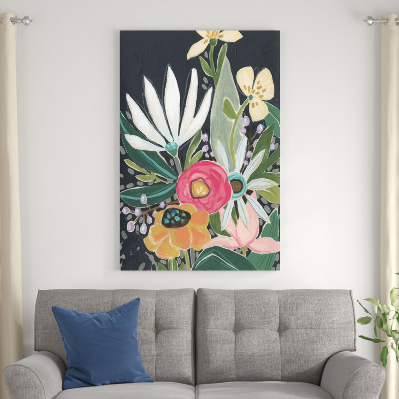 «Garden Interlude II» par June Erica Vess - peinture sur toile tendue, H 48 po x l 32 po