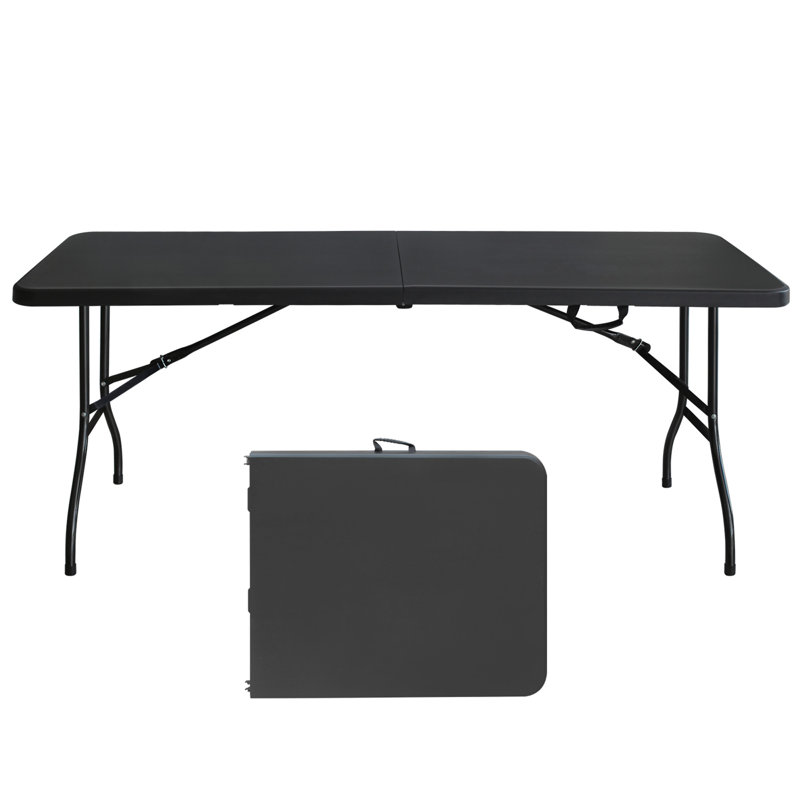 Table pliante 6 pi (table incluse seulement), Noir, Noir