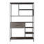  Black Etagere 70"H x 42"W Wood and Metal Storage Bookcase