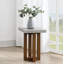 Table de bout ACME Keven, plateau en faux béton et finition noyer LV03016