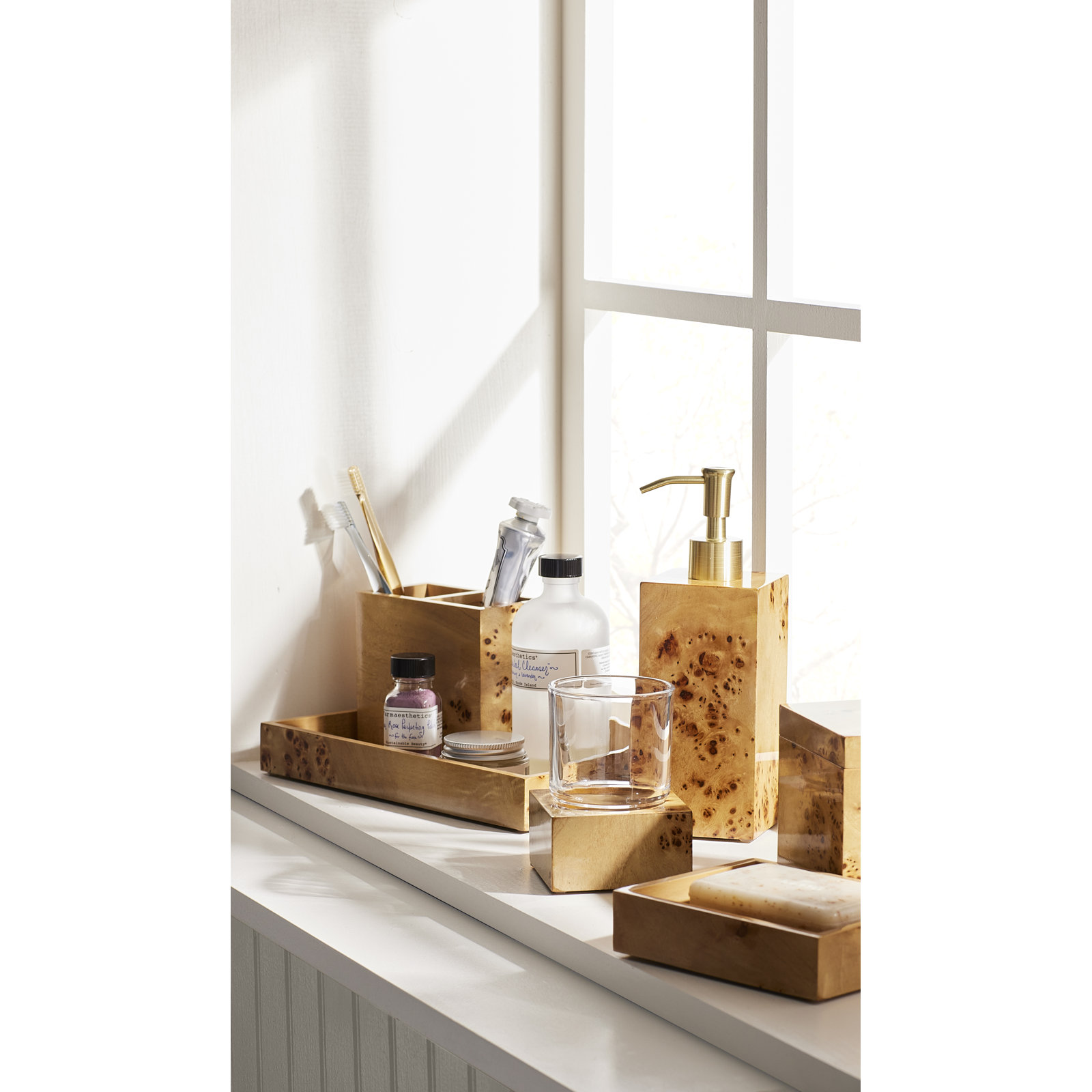 Duras Wood Bathroom Storage Container