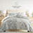 Quilt Set- Lightweight - All Season Quilted Coverlet - Textured Floral-105628171-105628166