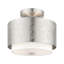 Plafonnier semi-encastré cylindrique à 2 lumières Bevil-525420386