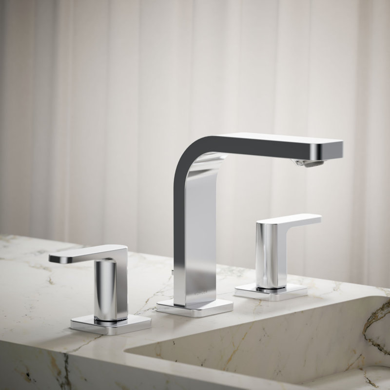 Parallel™Widespread Bathroom Faucet, 3-Hole Two Lever Handle Bathroom Sink Faucet, 1.2 GPM, Polished Chrome, 1 GPM