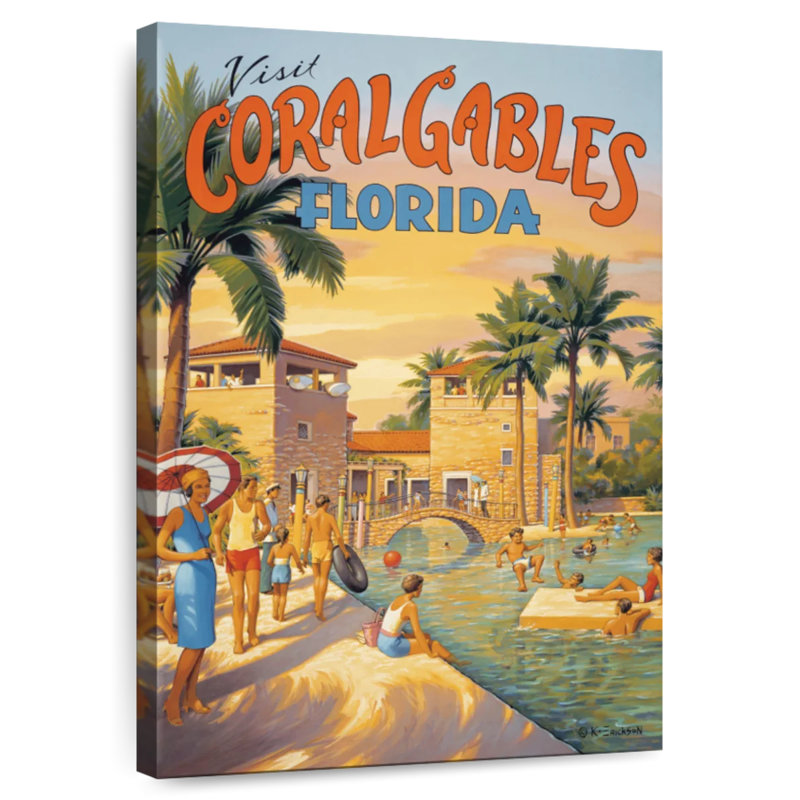Aime Visit Coral Gables Florida, 39" H x 26" W