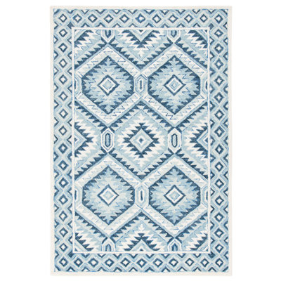 Neher Metro Hand Tufted Wool And Cotton With Latex Geometric Rug