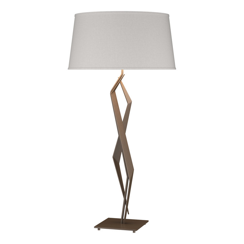 Facet 33.7" Standard Table Lamp, Flax, Bronze