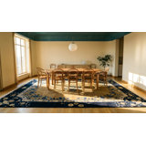 Antique Peking Large Room Size Wool Brown, Camel Rug