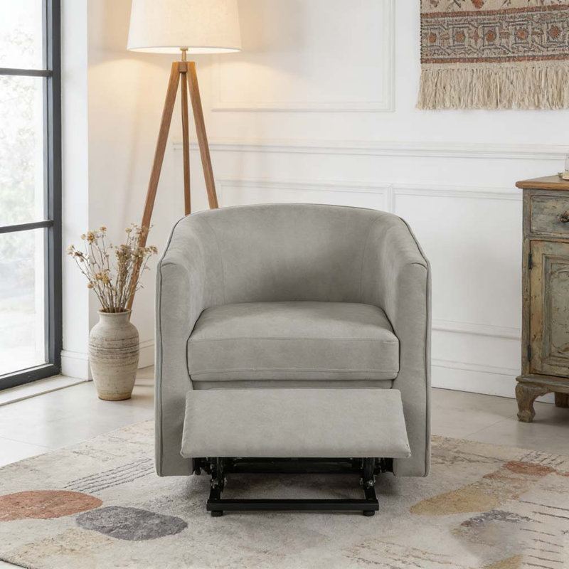 Power Lift Recliner Barrel Shape Recliner Chair, Grey
