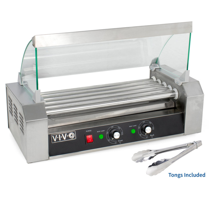 Five Roller Electric Hot Dog Machine with Sanitation Hood