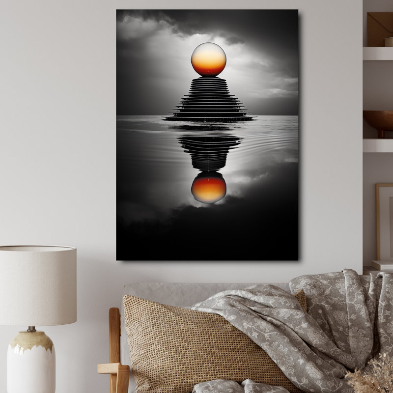 Grayscale Rainbow Reflection - reproduction sur toile, H 20 po x l 12 po x P 1 po, Toile tendue