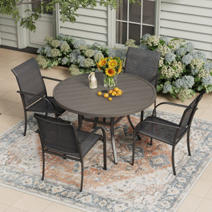 4 - Person 47.2" Round Outdoor Dining Set