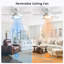 42 Inch Black Ceiling Fan With 22W LED Light And Remote Control MDF Blades Reversible DC Motor-618556136