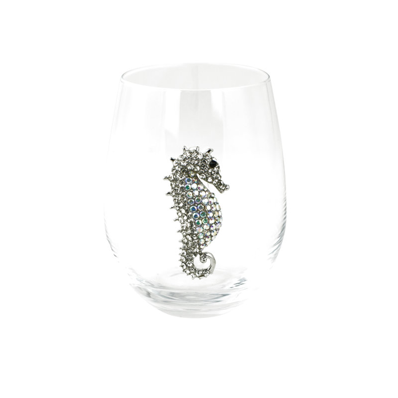 Verre à vin sans pied 18 oz, Hippocampe