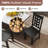 Dining Chair Set Of 4 With Rubber Wood Frame & Leaf-shape High Back For Kitchen-678294965-678294967
