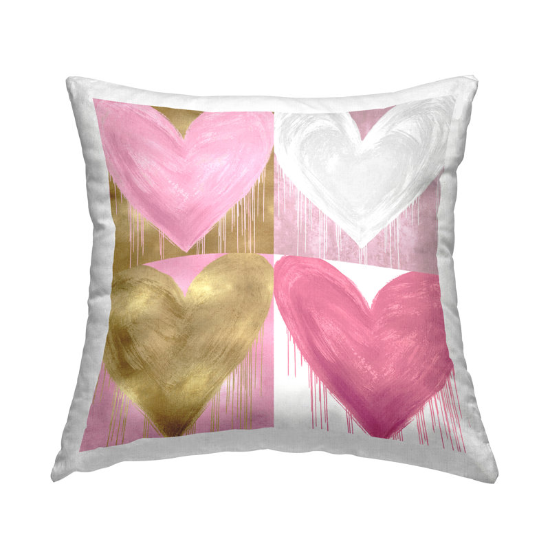 Coussin Stupell Industries par Glam Hearts
