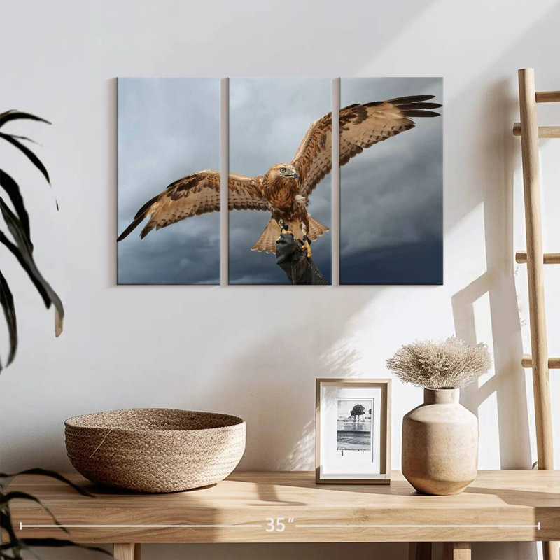 Brampt Falcon On Gauntlet, 24" H x 38" W