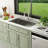 33in. Workstation Drop In Single Bowl 16-Gauge Stainless Steel Large Kitchen Sink with Accessories