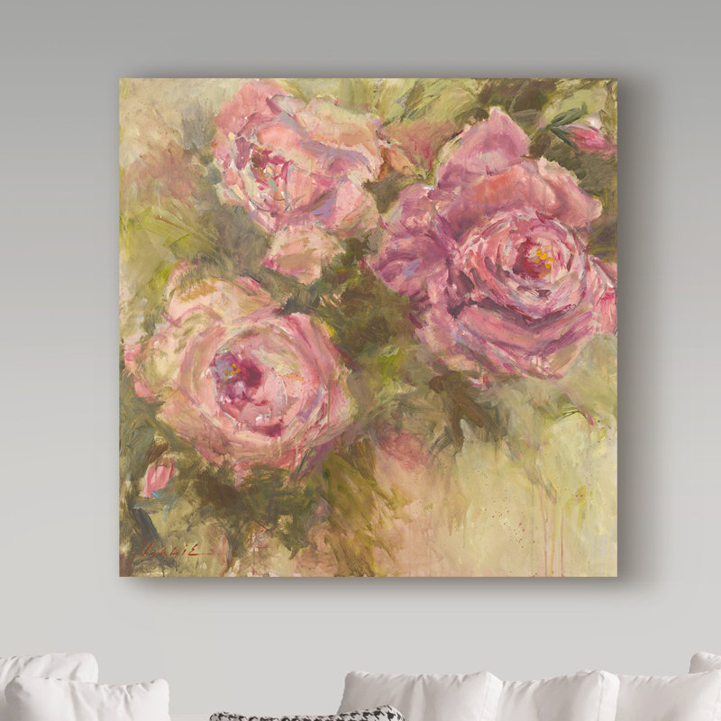Reproduction de peinture acrylique sur toile tendue, H 14 po x l 14 po x P 2 po