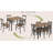 Dining Table Set for 4, Wood Kitchen Table with Chairs Dinning Table Set for Kitchen & Dining Room, Compact Dining Set for Small Spaces