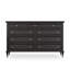 Armoire d'appoint en bois manufacturé noir massif