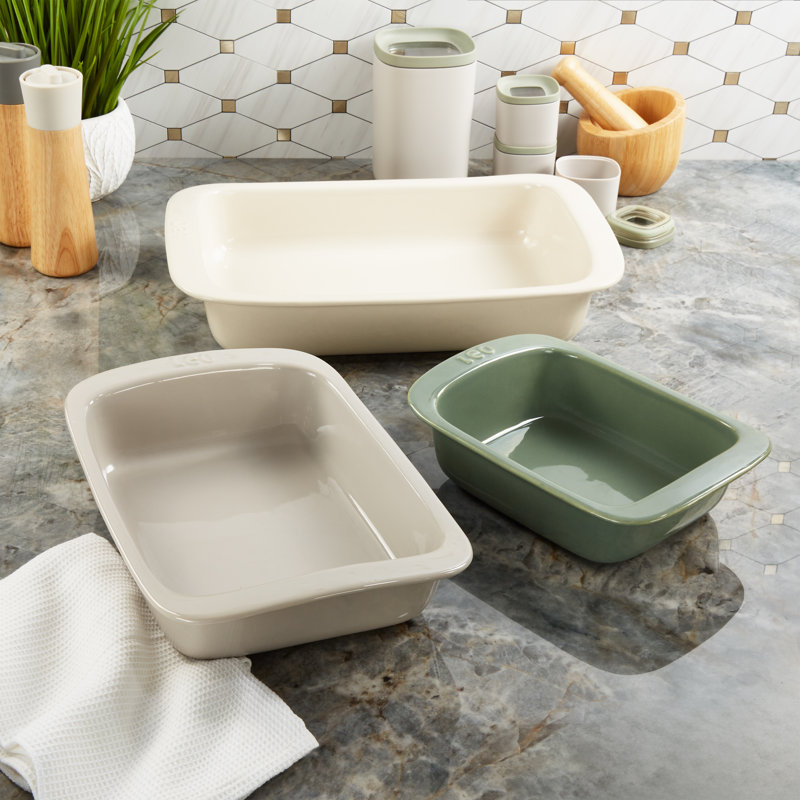 Multicolore ensemble de plats de cuisson rectangulaires en céramique 3 pièces BergHOFF Balance