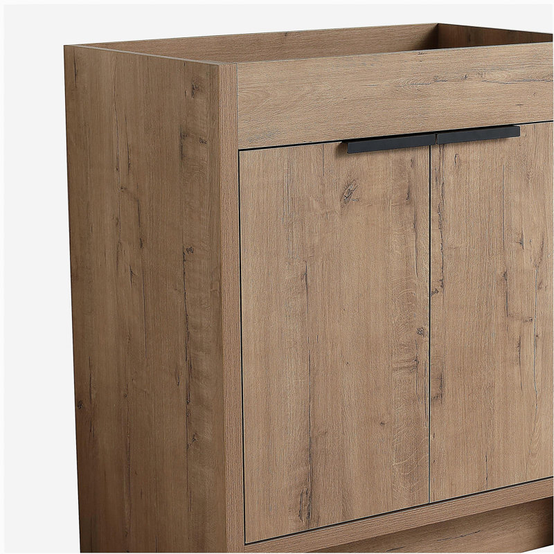 Armoire de salle de bain indépendante de 30 pouces sans lavabo et 2 portes d'armoire à fermeture en douceur, seulement une coiffeuse sans comptoir - CVB02430IMO