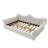 Queen Size Upholstered Daybed with LED Lights and Nailhead Trim – Sofa Bed for Living Room, Beige-1762253696