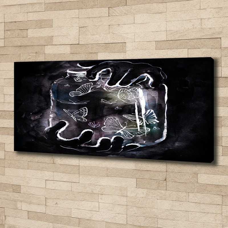 Butterflies In A Jar 1 Piece Wrapped Canvas Wall Art
