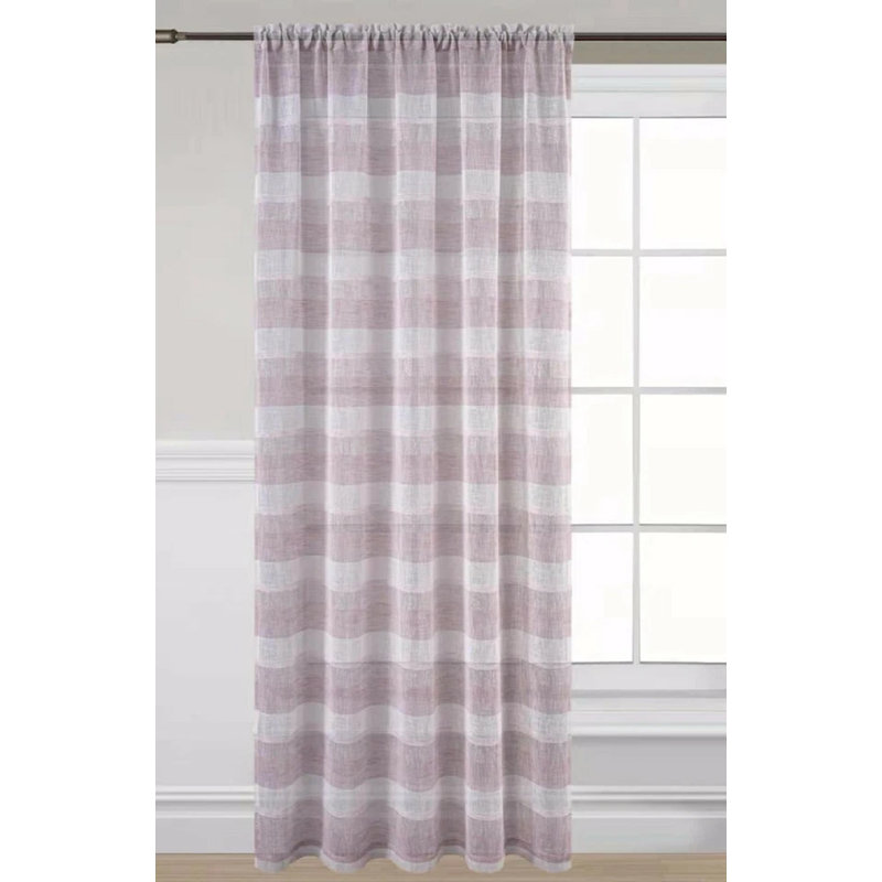 Sydney Voile Panele , Pink, 55cm Width x 48cm Drop
