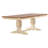  5-Piece Solid Wood Rectangle Extendable Dining Set In Cream & Brown With Gear Driven 18" Takeout Leaf (seats 4-6 people)-1096473293-1096473294-1096473295