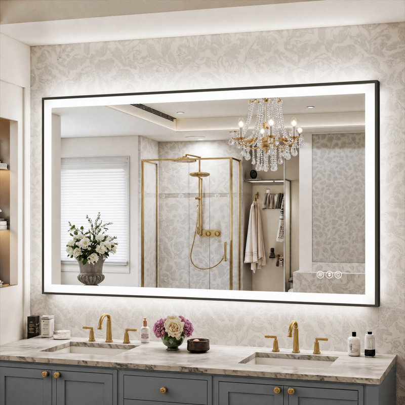 Miroir de salle de bain Lunara, 51 po x 30 po