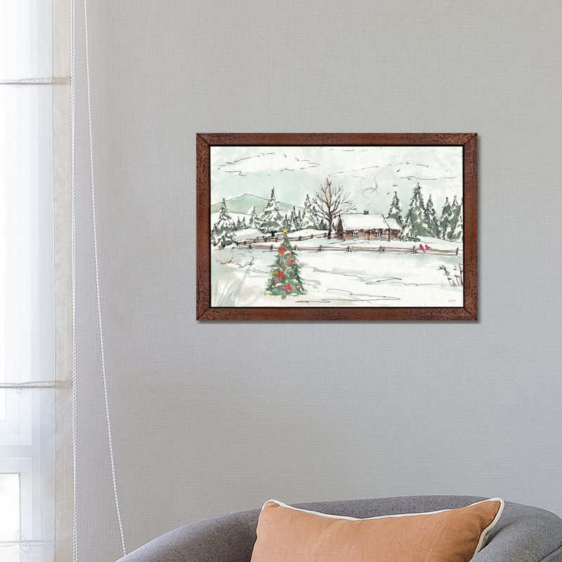 Seasonal Charm X by Anne Tavoletti - Painting on Canvas, 152.5 cm H x 101.5 cm W, Brown Framed