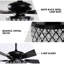 Ventilateur de plafond 52 pales 52 po avec télécommande et éclairage inclus Wilcher