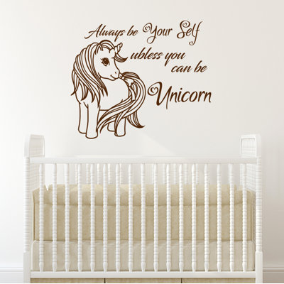 Décalcomanie murale chambre de bébé licorne