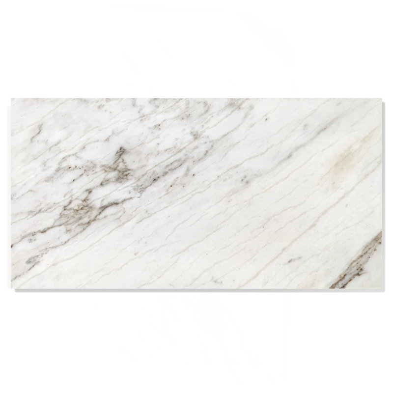 Carreau de marbre 12 * 24 Waterjet, Blanc/naturel