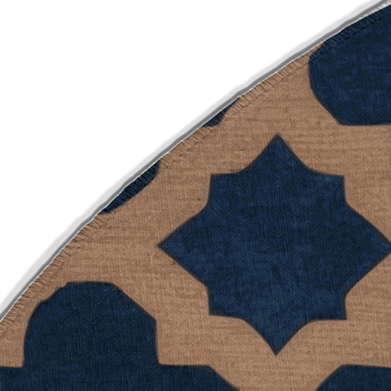 Tapis gris intérieur et extérieur Trellis, Rond 5 pi
