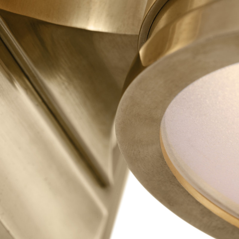Provo 1 - Light LED Outdoor Armed Sconce, 4.5" H x 4.5" W x 5.75" D, Antique Burnished Brass, Gold