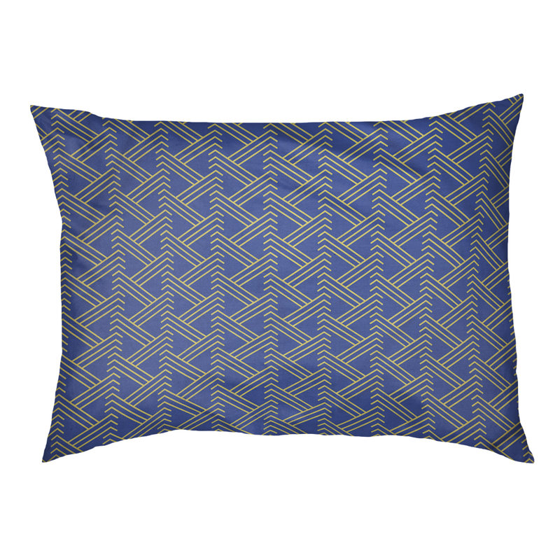 Coussin pour chien Chen, Moyen (l 40 po x P 6,5 po x H 30 po), Bleu/jaune