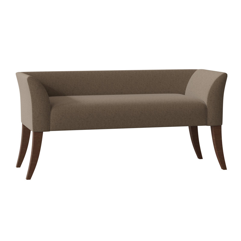 Lacey Upholstered Bench, Walnut, 2100 Linen