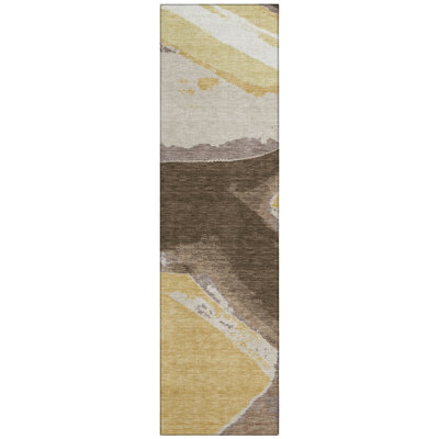 Machine Washable Indoor/Outdoor Chantille ACN2571 Abstract Rug