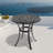 Cast Aluminum Patio Dining Table With Frame And Umbrella Hole