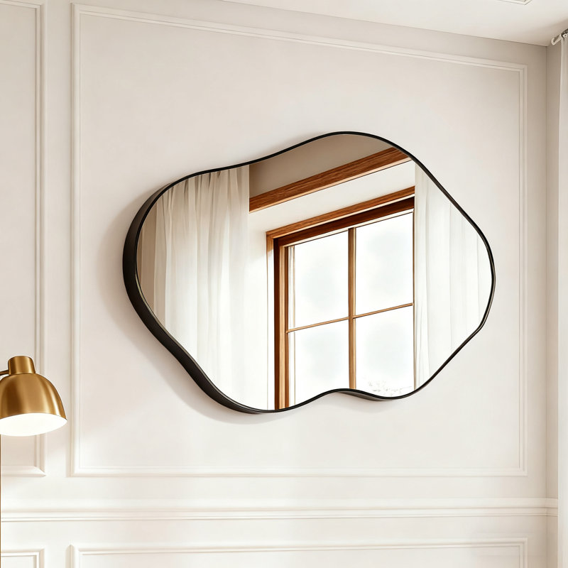 Inrregular Wall Mirror - Wall Mirrors Decorative Asymmetrical Mirror Tempered Glass Aviation Aluminum Alloy Frame For Bathroom, Bedroom, Living Room, Cloakroom, Entryway