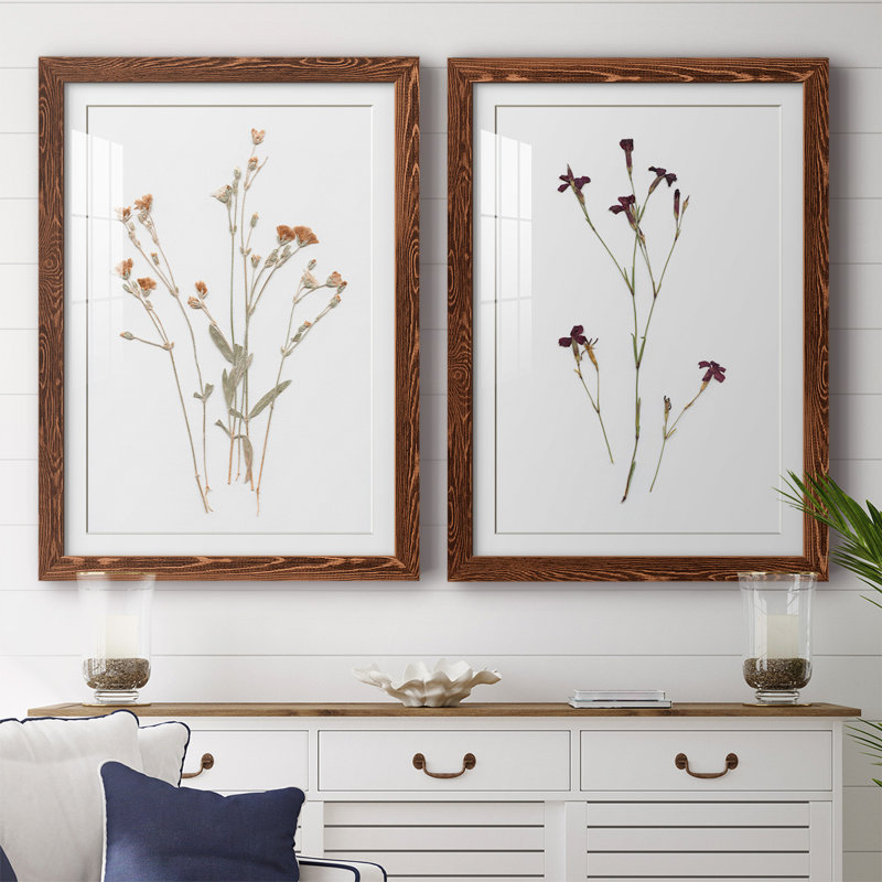 «Pressed Botanical I-Premium», reproduction encadrée prête à être accrochée, H 27,5 po x l 75 po x P 1,5 po, Érable